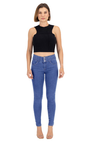 Pantalón Skinny Mujer Mezclilla 025094
