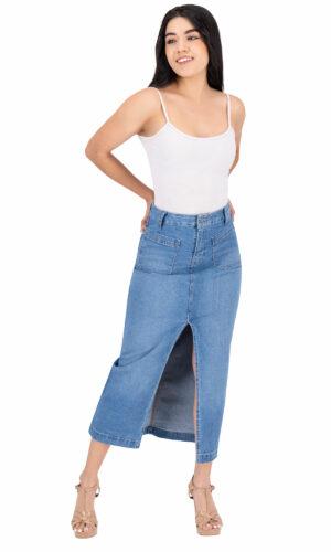 Falda Larga Mujer Mezclilla 025089