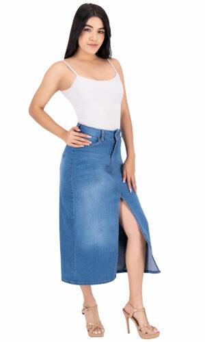 Falda Larga Mujer Mezclilla 025511