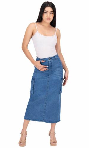 Falda Cargo Larga Mujer 025513