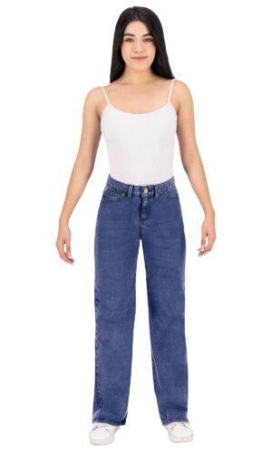 Pantalón Pierna Recta Mujer Mezclilla 025627