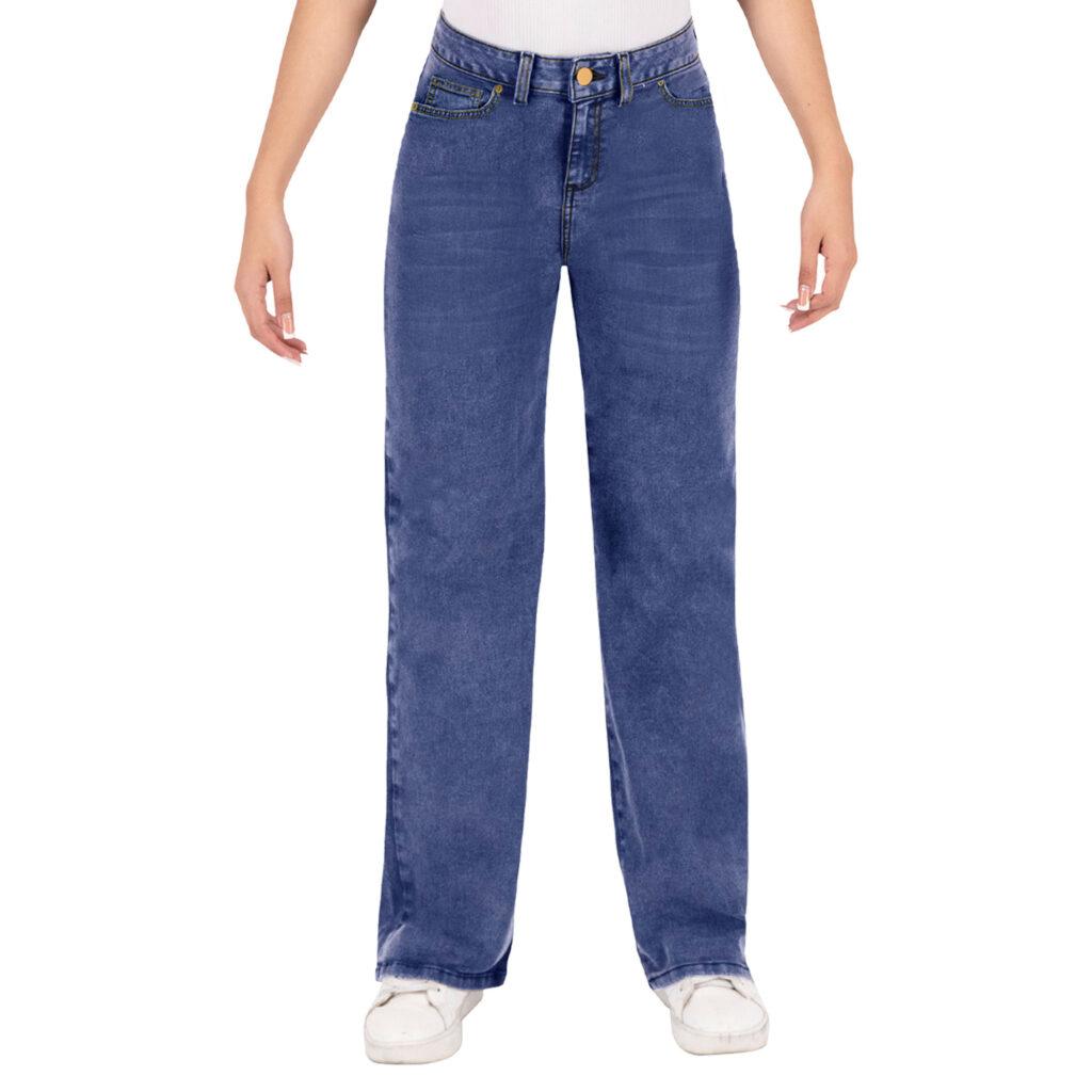 Pantalón Pierna Recta Mujer Mezclilla 025627