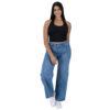 Pantalón Pierna Recta Mujer Mezclilla 025698