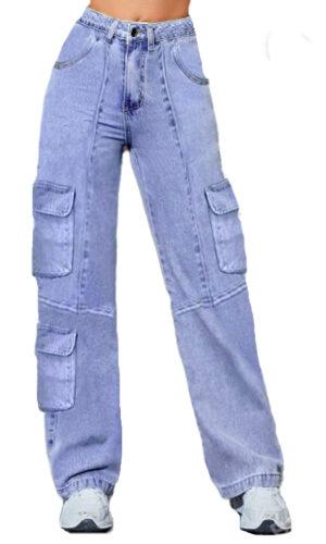 Pantalón Cargo Mujer Mezclilla 025625