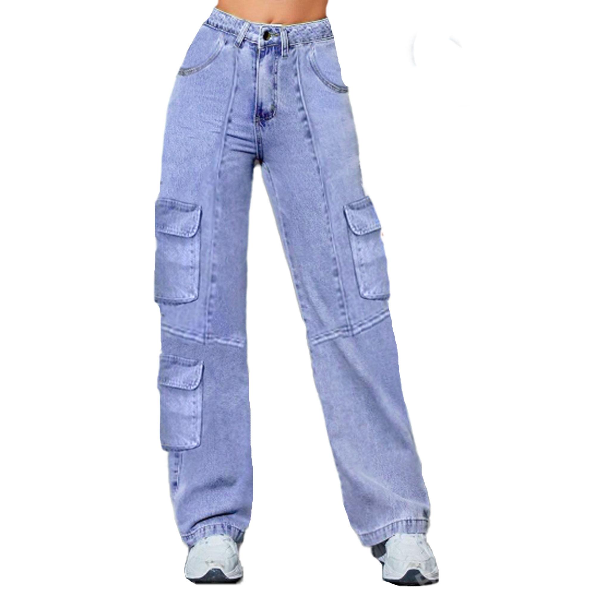 Pantalón Cargo Mujer Mezclilla 025625