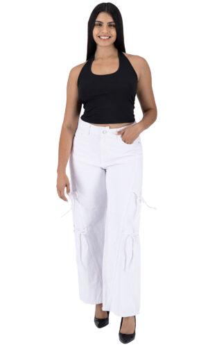 Pantalón Recto Mujer Mezclilla 025721