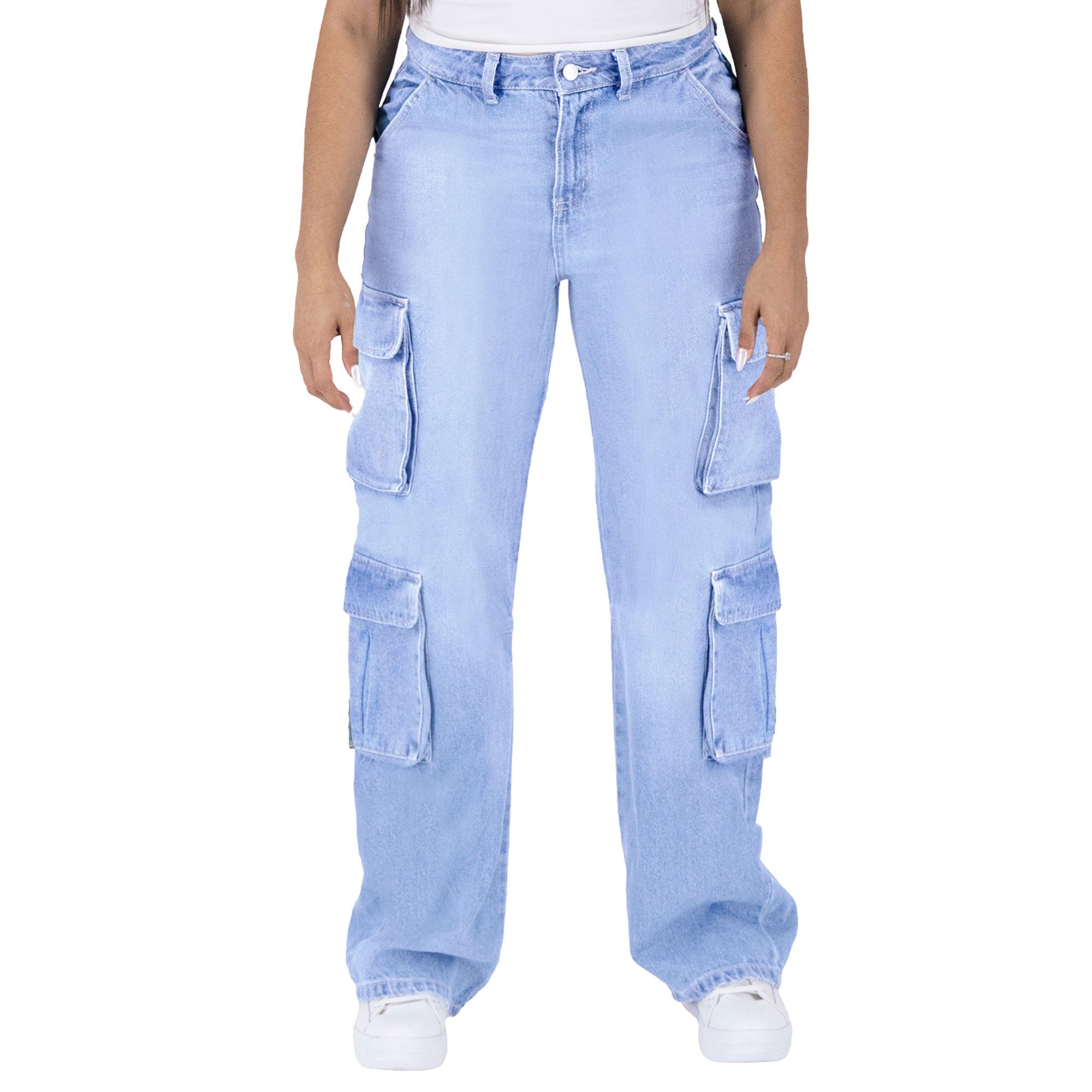Pantalón Pierna Amplia Mujer Cargo 025619