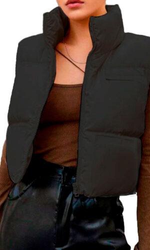Chaleco Capitonado Mujer Crop SA2124