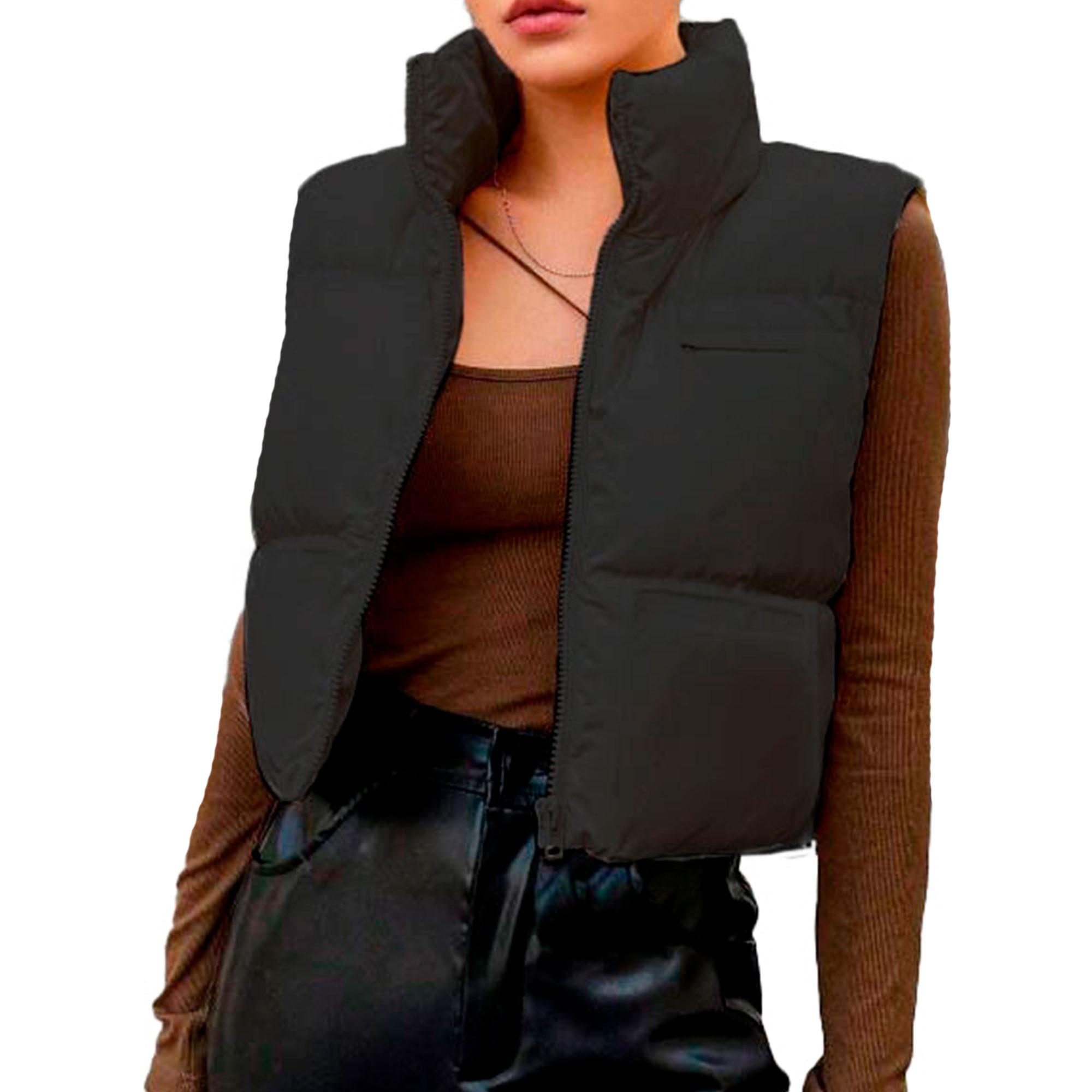 Chaleco Capitonado Mujer Crop SA2124