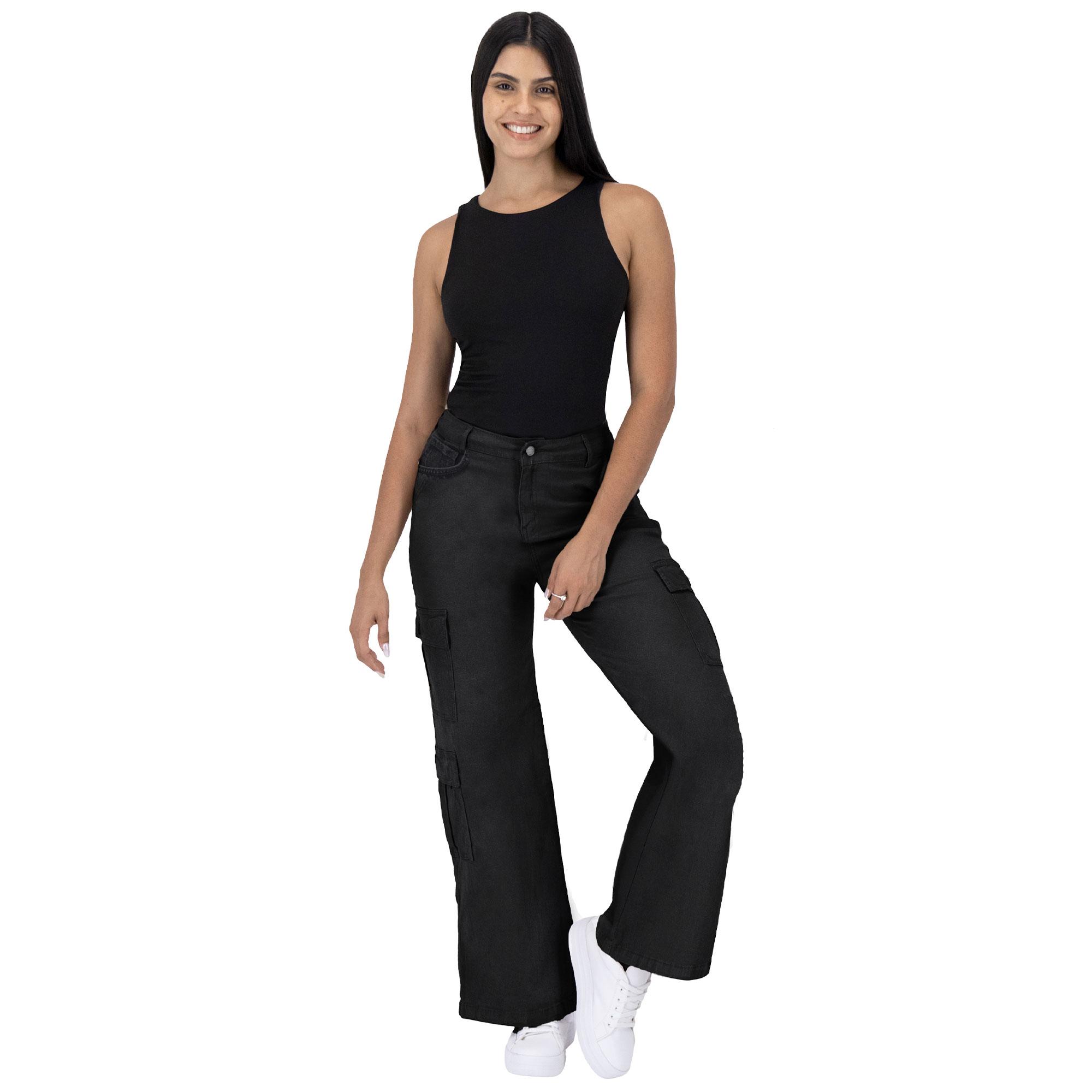 Pantalón Cargo Mujer Pierna Ancha 025621