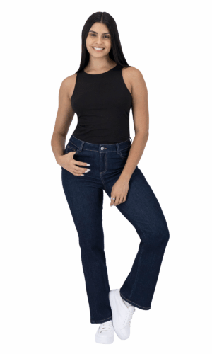 Pantalón Bootcut Mujer Mezclilla 025802