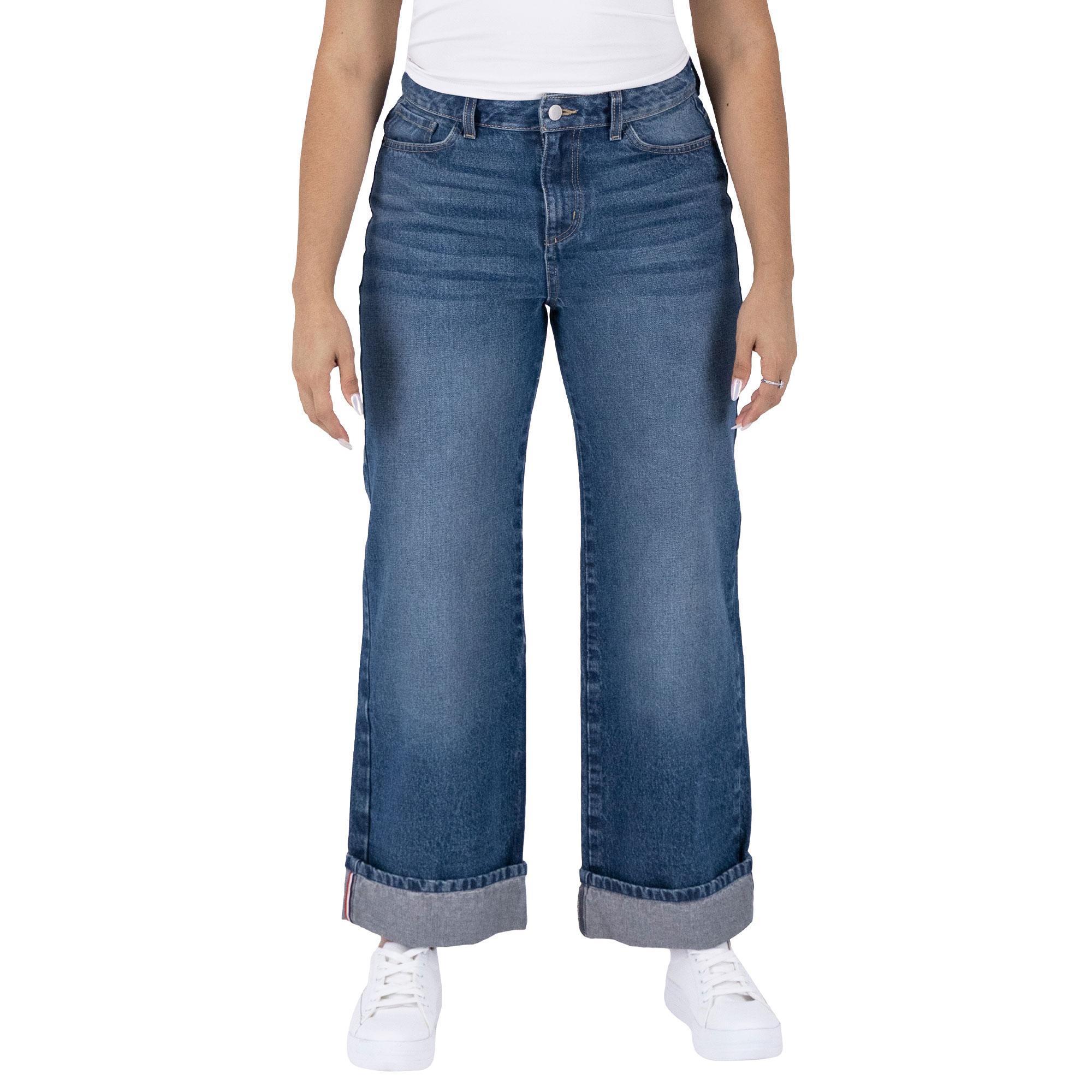 Pantalón Pierna Ancha Mujer Mezclilla 025805
