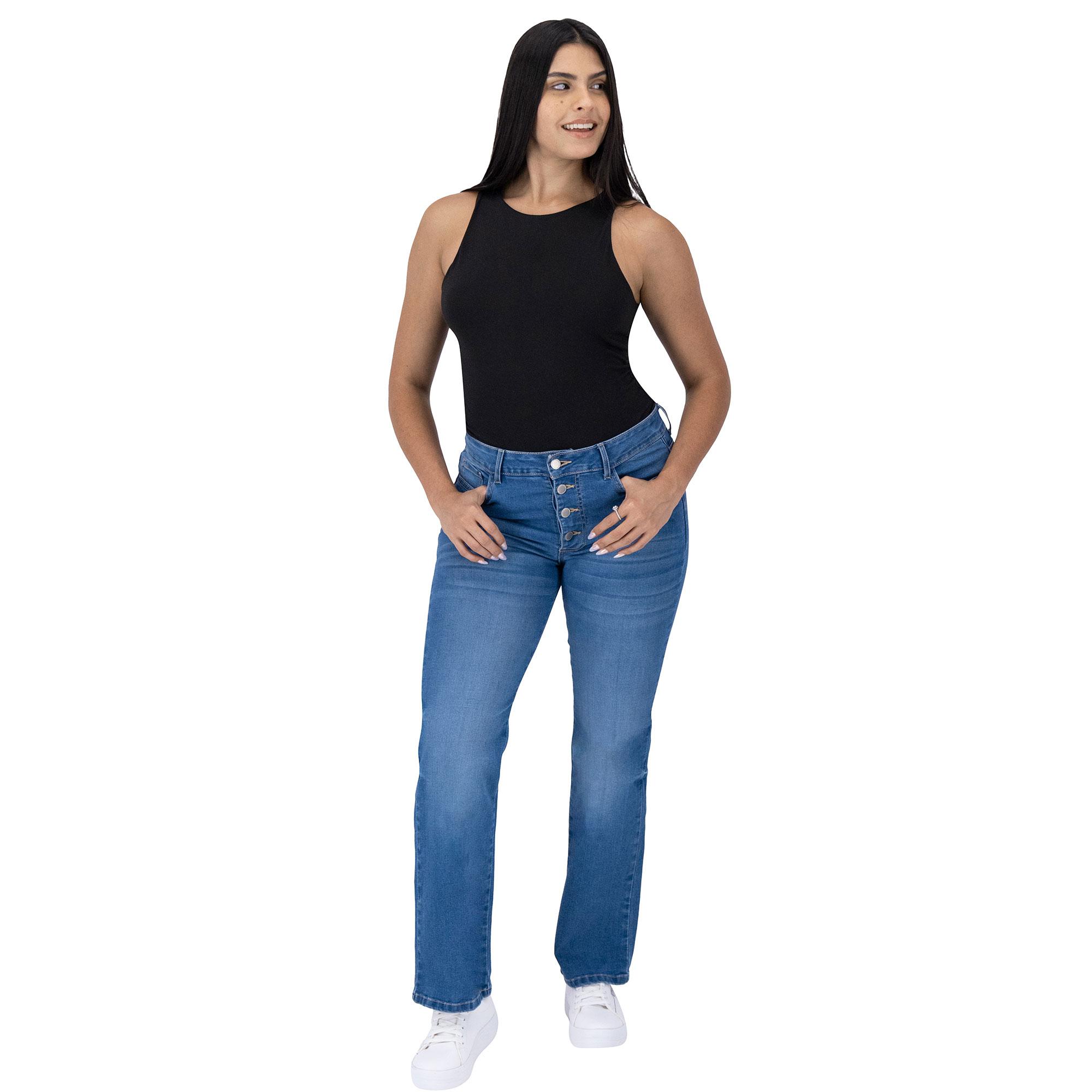 Pantalón Bootcut Mujer Mezclilla 025813