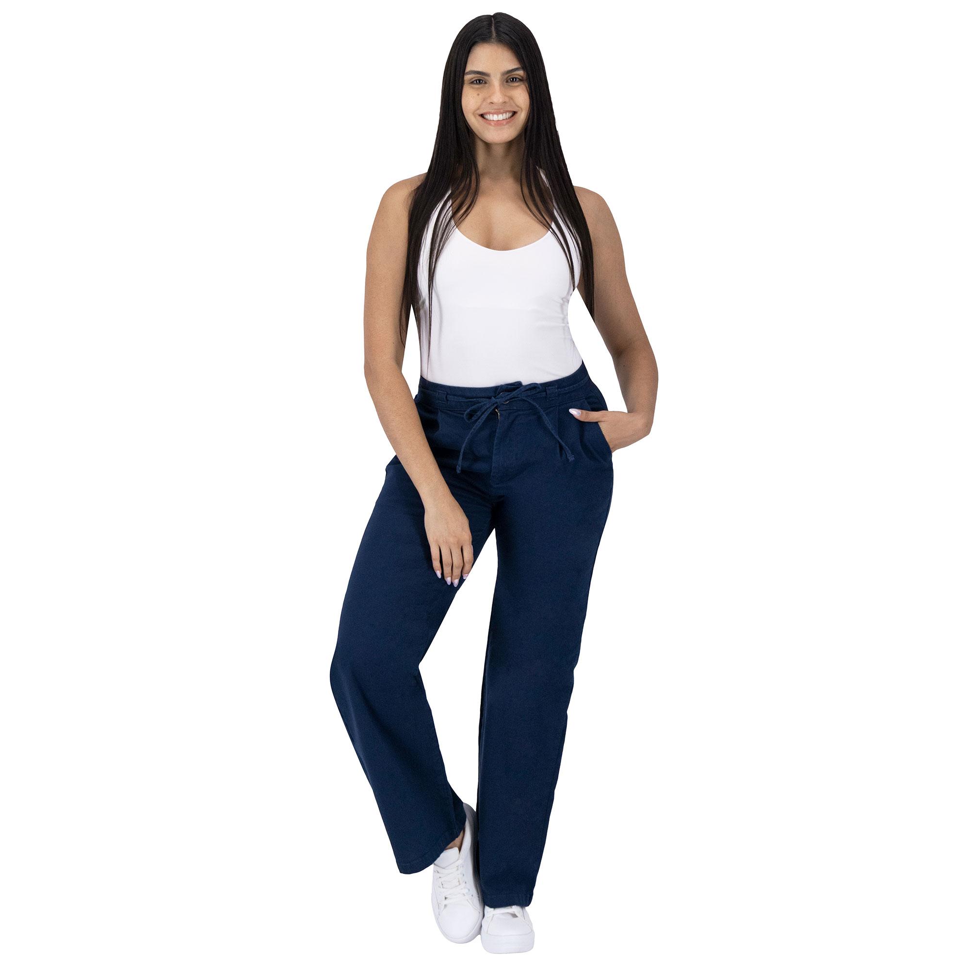 Pantalón Pierna Ancha Mujer Gabardina 025818