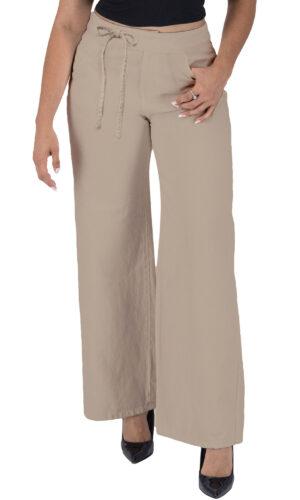 Pantalón Pierna Ancha Mujer Gabardina 025826
