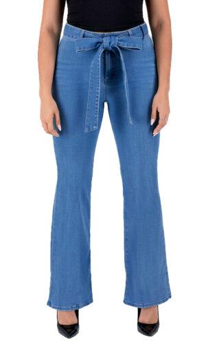 Pantalón Acampanado Mujer Mezclilla 025876