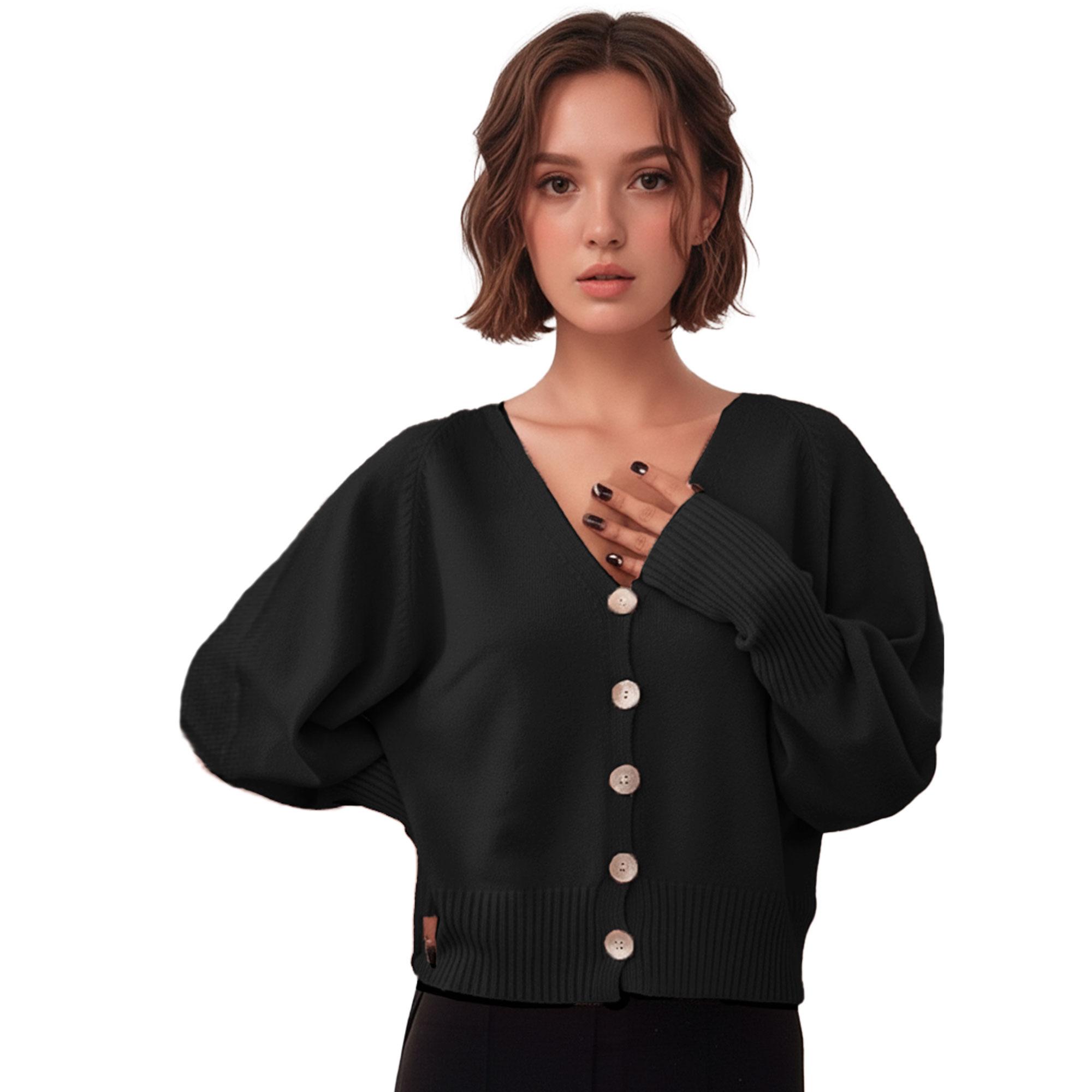 Suéter Crop Mujer Cuello V Sr3065