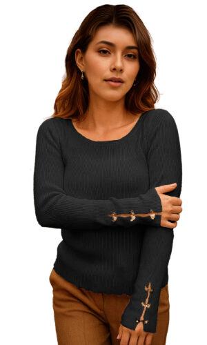 Suéter Cuello Redondo Mujer Algodón Sr3067