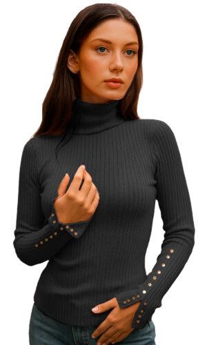 Suéter Cuello Alto Mujer Algodón Sr3070