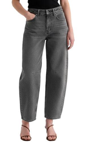Pantalón Barrel Mujer Mezclilla Gris 025907