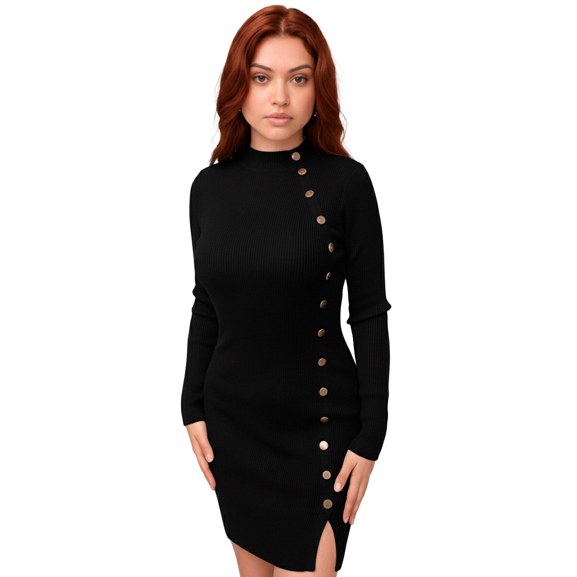 Vestido Mujer Manga Larga Sr3073