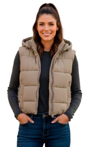 Chaleco Capitonado Mujer Crop Sa2147