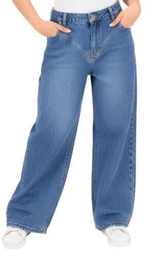 Pantalón Recto Mujer Mezclilla Azul 025787