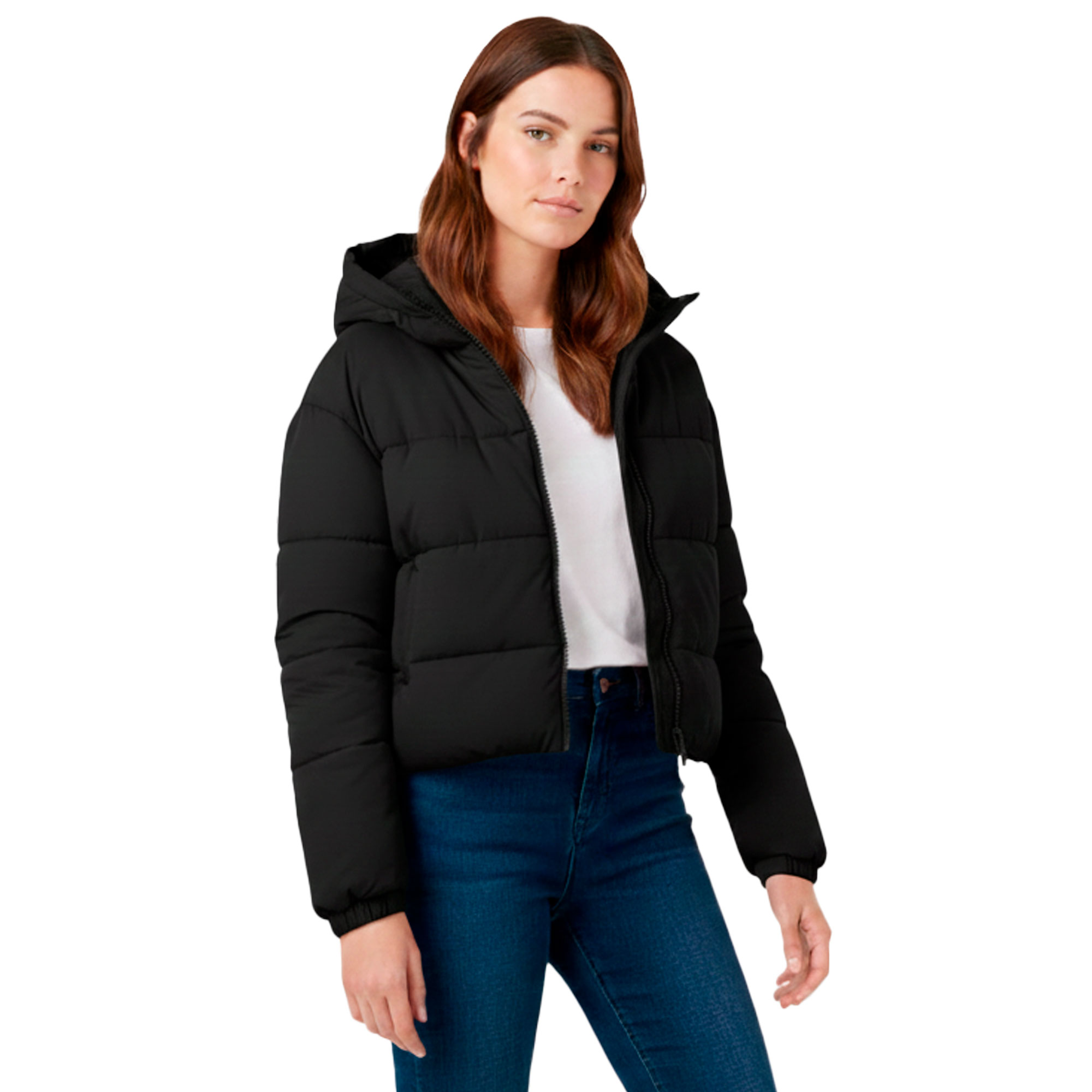 Chamarra Capitonada Mujer Crop Sa2166