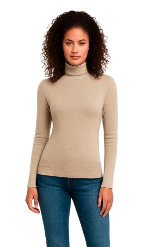 Suéter Cuello Alto Mujer Algodón Sr3080