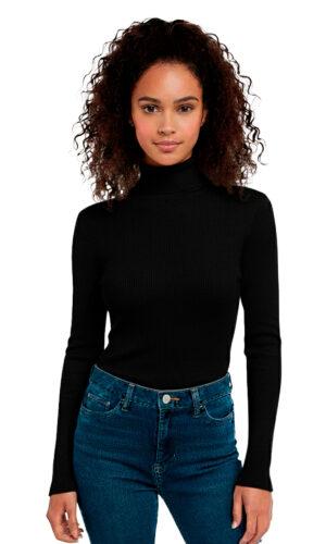 Suéter Cuello Alto Mujer Algodón Sr3080