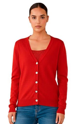 Suéter Mujer Rosa Algodón Sr3081