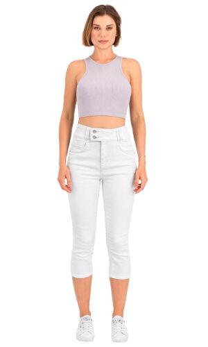 Pescador Mezclilla Mujer Capri Blanco 024716