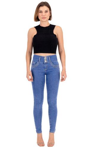 Pantalón Skinny Mujer Corazón Azul 025783