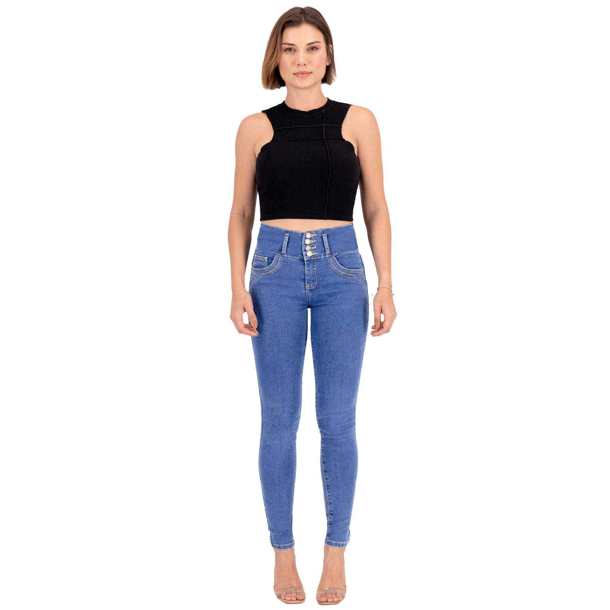 Pantalón Skinny Mujer Corazón Azul 025783