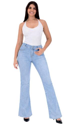 Pantalón Acampanado Mujer Mezclilla 025926