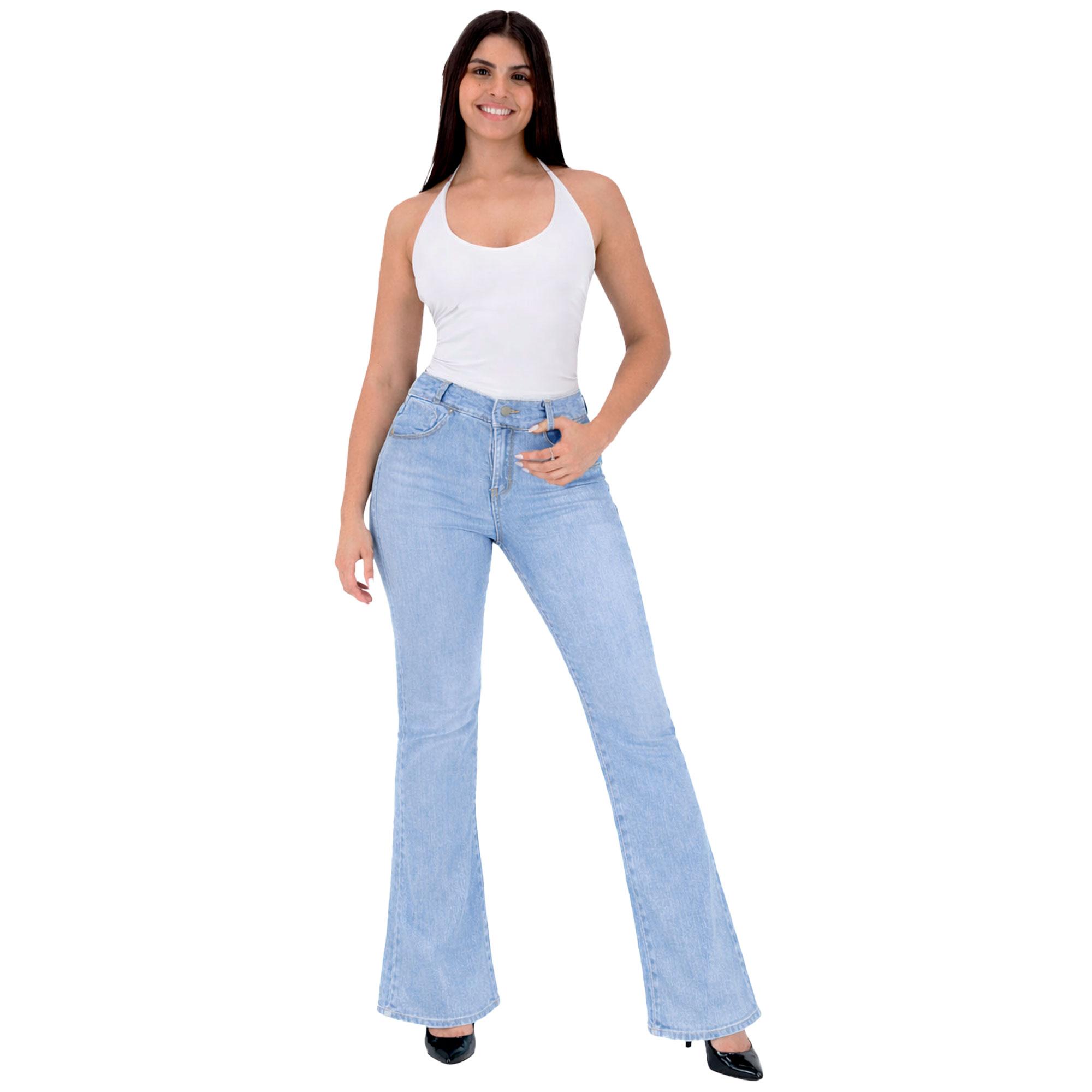 Pantalón Acampanado Mujer Mezclilla 025926
