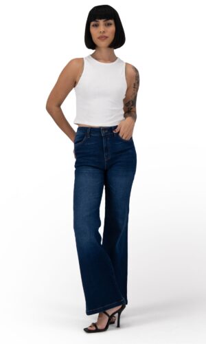 Pantalón Acampanado Mujer Mezclilla 026018
