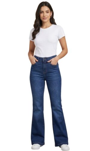 Pantalón Acampanado Mujer Mezclilla 026018