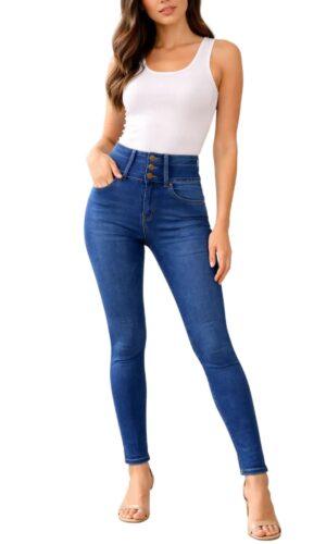 Pantalón Skinny Mujer Corazón Azul 025949