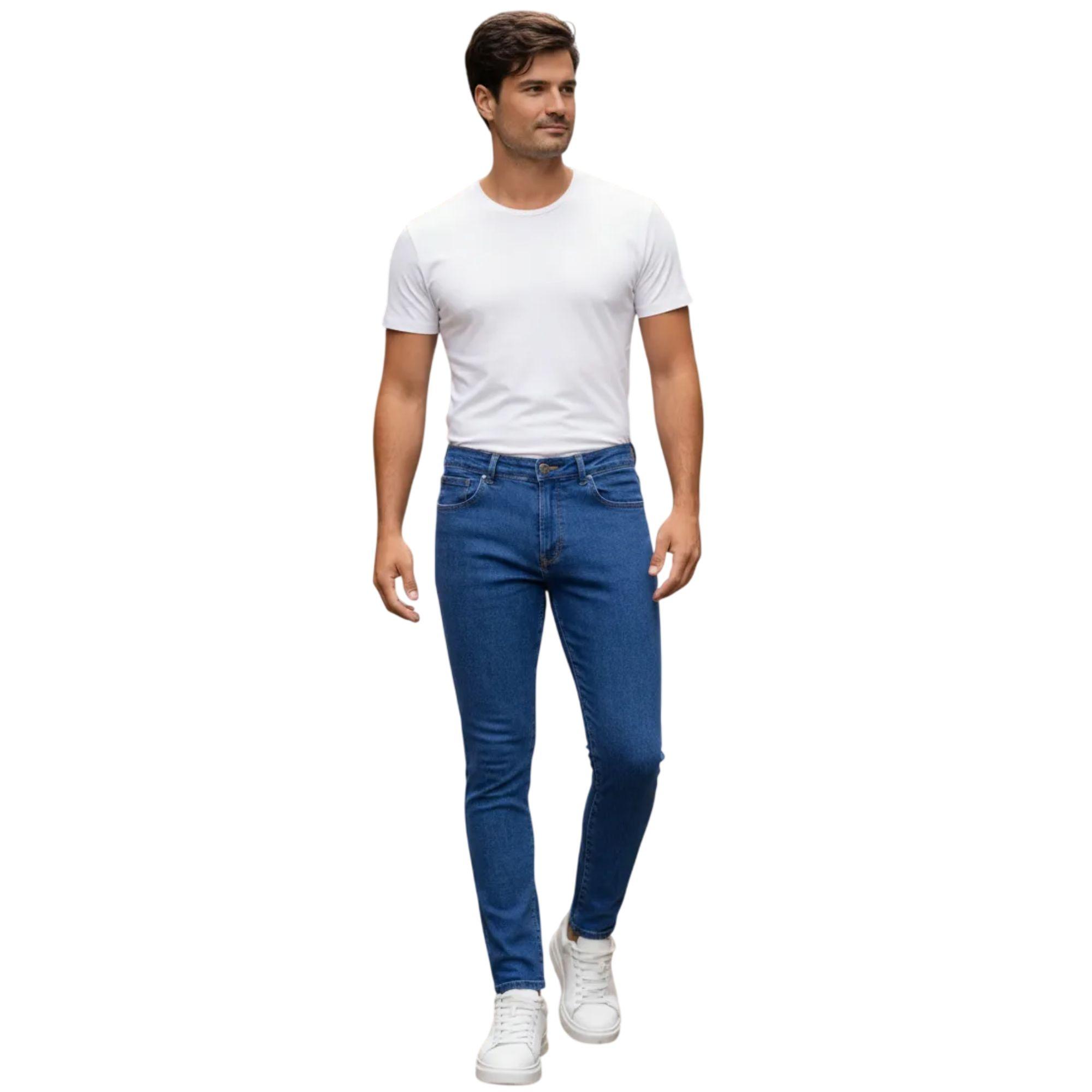 Pantalón Skinny Hombre Mezclilla Azul 803697