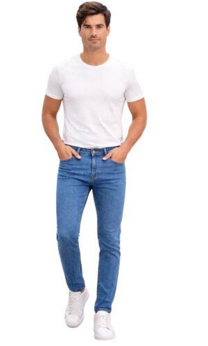 Pantalón Skinny Hombre Mezclilla Azul 803698