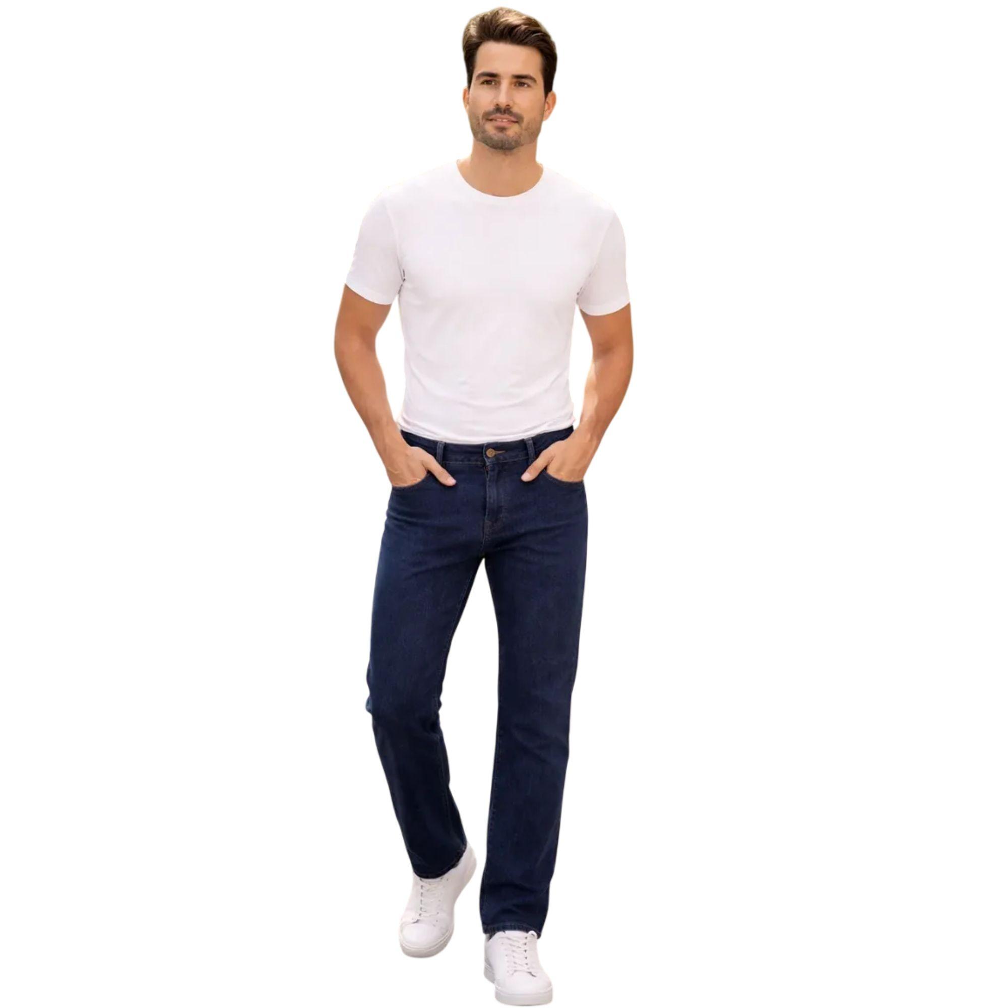 Pantalón Recto Hombre Mezclilla 803701
