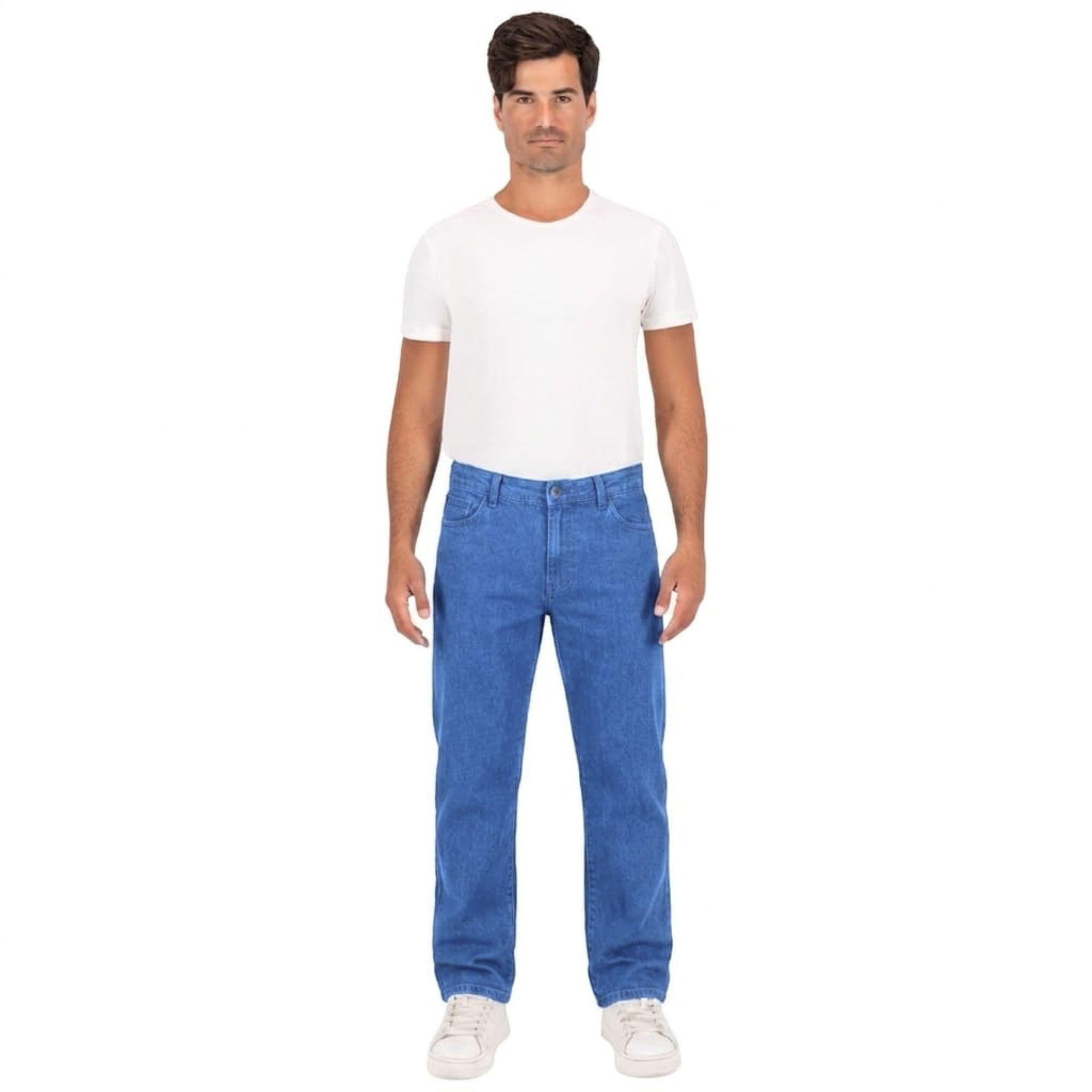 Pantalón Recto Hombre Mezclilla Azul 803702