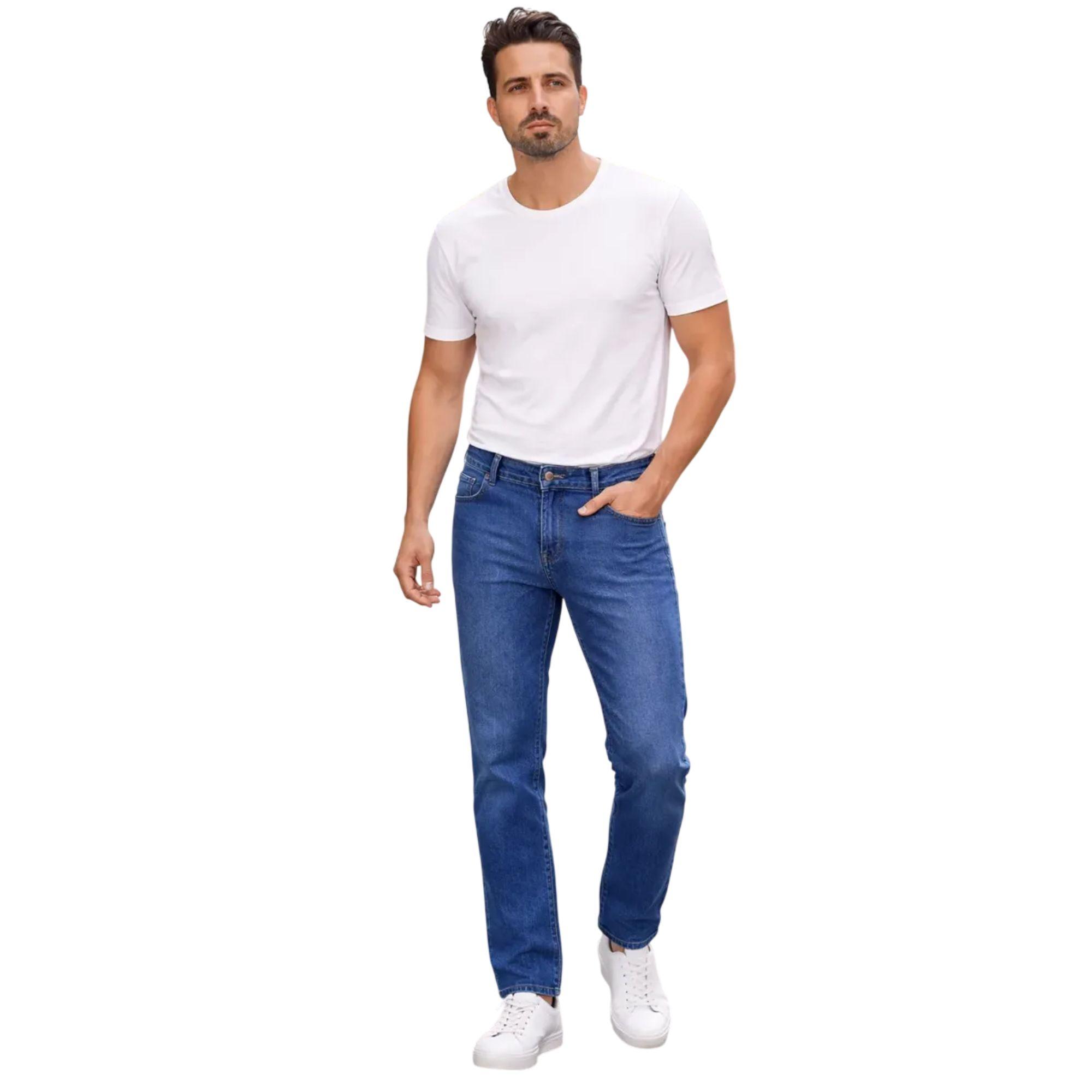 Pantalón Recto Hombre Mezclilla 803861