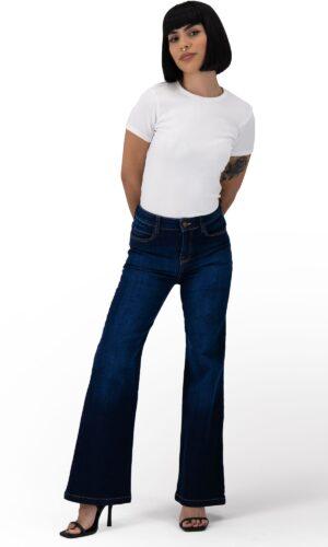 Pantalón Acampanado Mujer Mezclilla 026024
