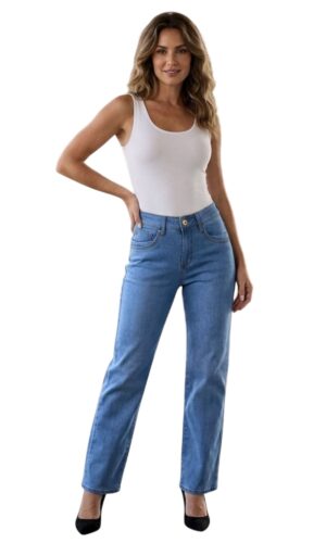 Pantalón Recto Magic Pomp Mujer Azul 026123