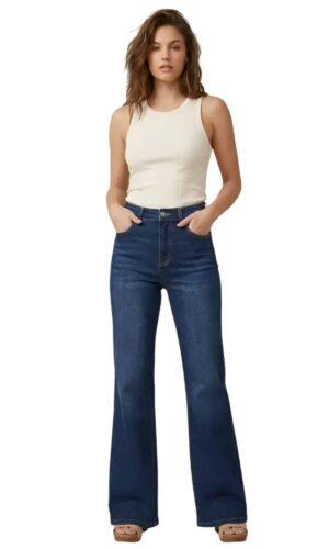 Pantalón Acampanado Mujer Mezclilla MY4001